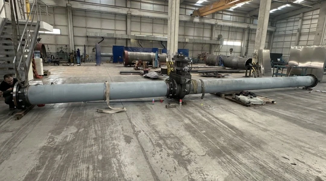 Complete orifice meter run assembled on the shop floor