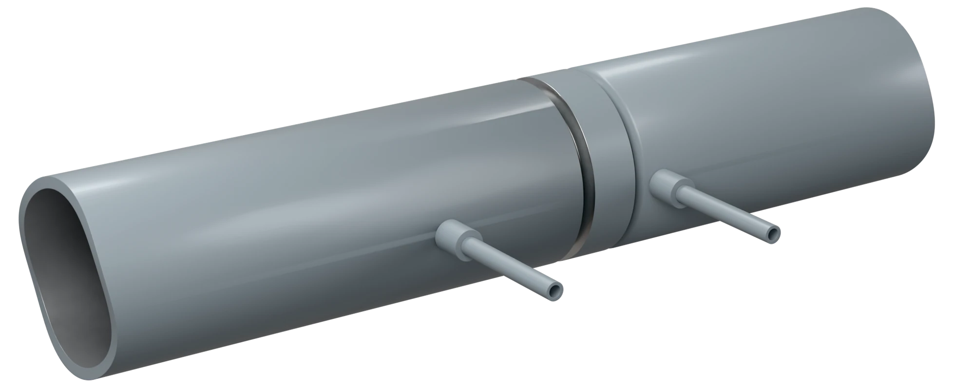 Welded flow nozzle, butt weld ends, no flanges