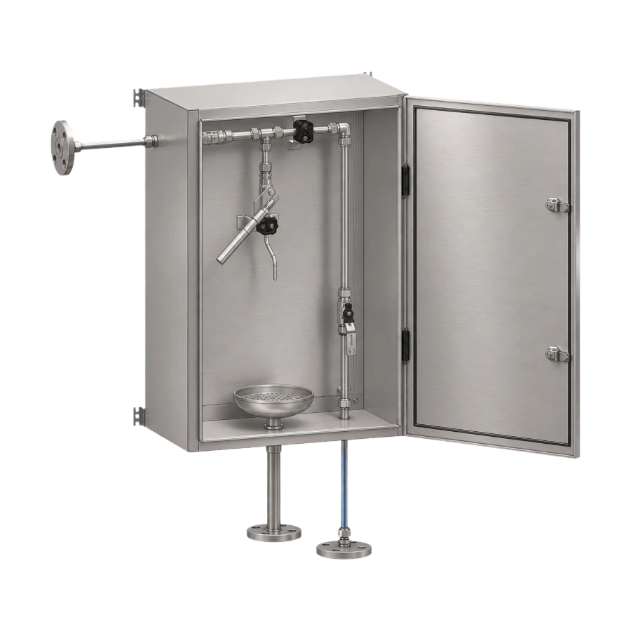 Stainless sampling cabinet